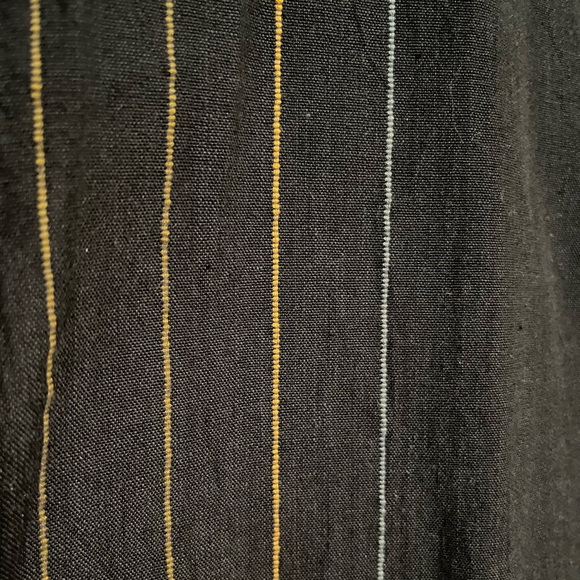 Liz Alig Handwoven Cotton Button-Up Navy Women's Top NWOT - Picture 3 of 4